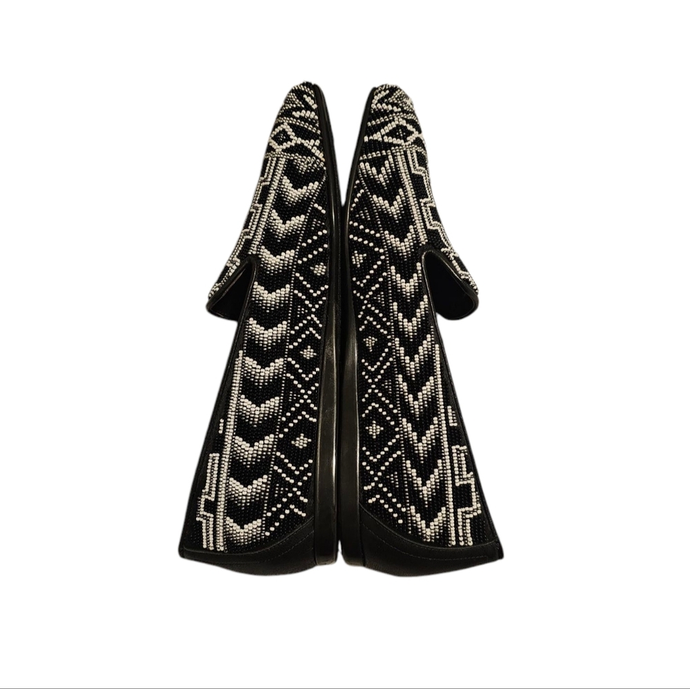 Donald J. Pliner Black and White Patterned Flats - Picture 8 of 11